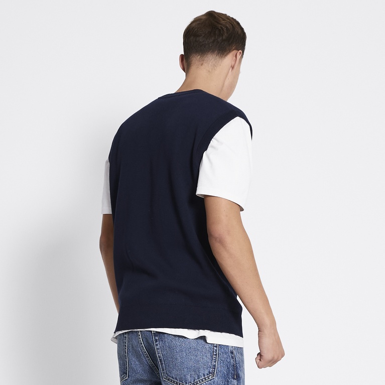 Fine-knit vest "Victor" Navy